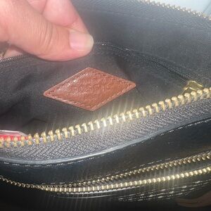 Fossil Black and Brown Crossbody